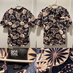 RSQ button down! Size large! Mushrooms!